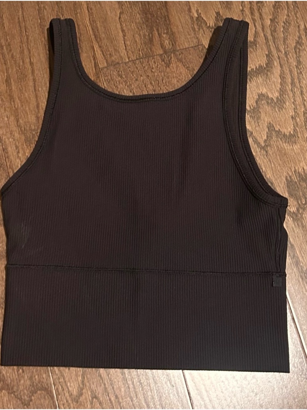 Black Ribbed Lululemon Tank Crop Top - Women